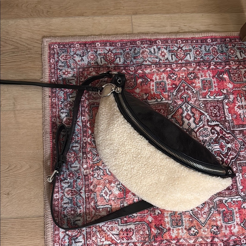 Rebecca Minkoff Sherpa and Leather Crossbody Bag